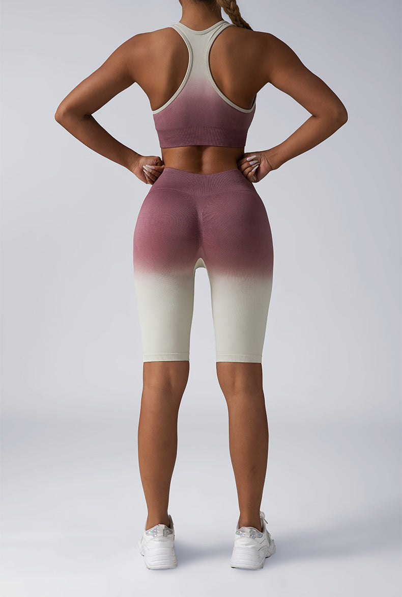 Seamless Sport Bra High Waist Yoga Leggings Sets