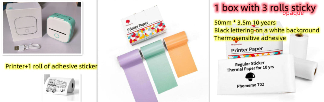 Portable Mini Thermal Label Printer Home Photo Printer Student Wrong Question Printer Bluetooth-compatible