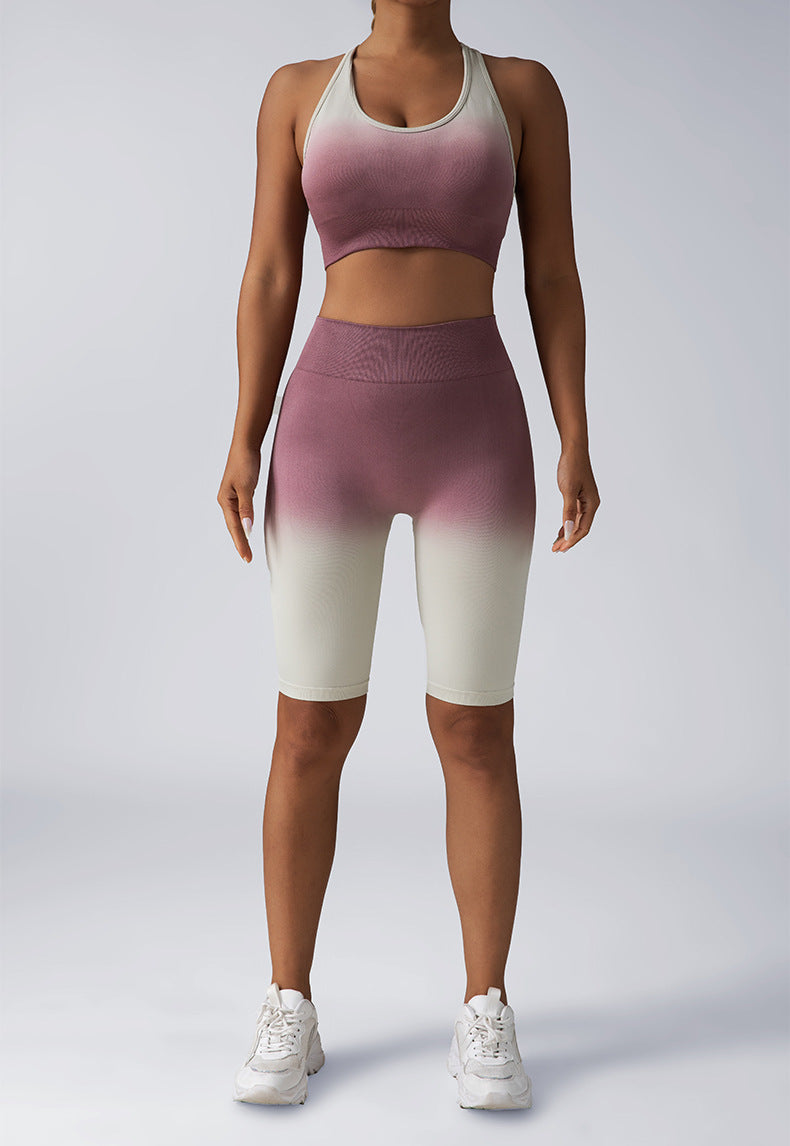 Seamless Sport Bra High Waist Yoga Leggings Sets