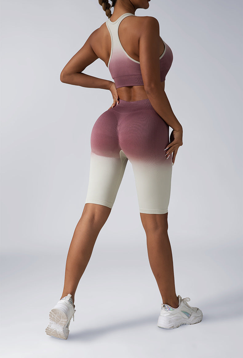 Seamless Sport Bra High Waist Yoga Leggings Sets