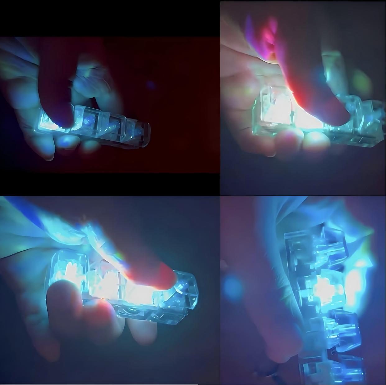 Transparent Fingertip Keyboard Keychain, To Press Key, Portable Stress Relieving Toy, Key Pendant