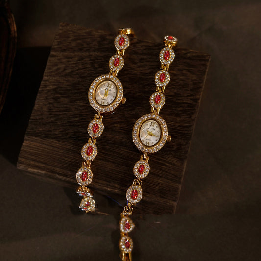 Women's Mid-ancient Oval Rainbow Light Luxury Watch