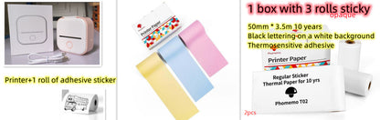 Portable Mini Thermal Label Printer Home Photo Printer Student Wrong Question Printer Bluetooth-compatible