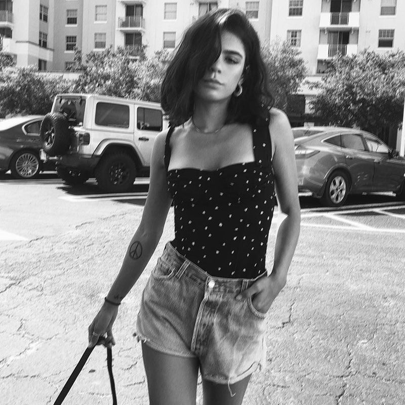 Dot Strap Short Sleeve