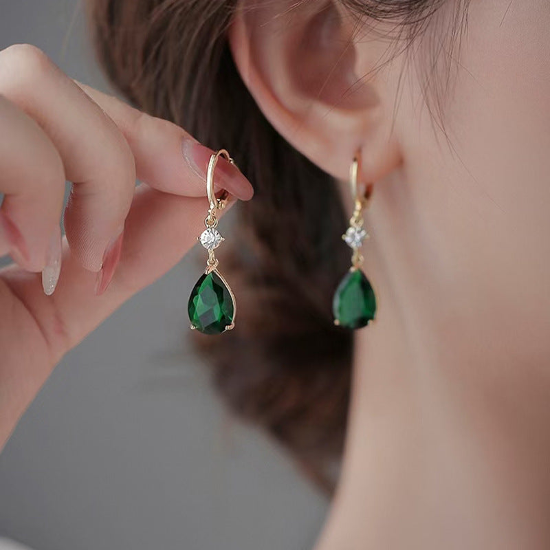 Emerald Teardrop Earrings