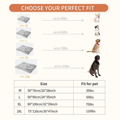 Fluffy Dog Crate Soft Pad , Soft Warm Dog Crate Mat Non Slip Bottom