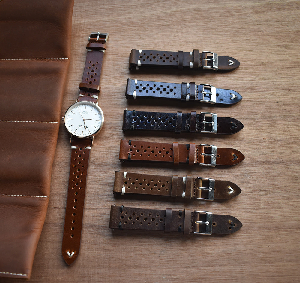Leather strap Crazy horse leather handmade strap
