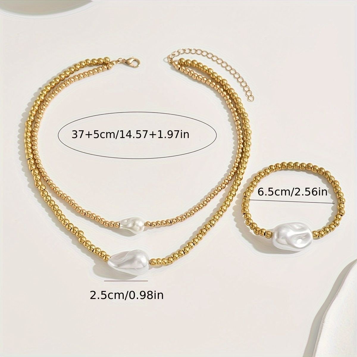 Gold Electroplated Layered Jewelry Set,