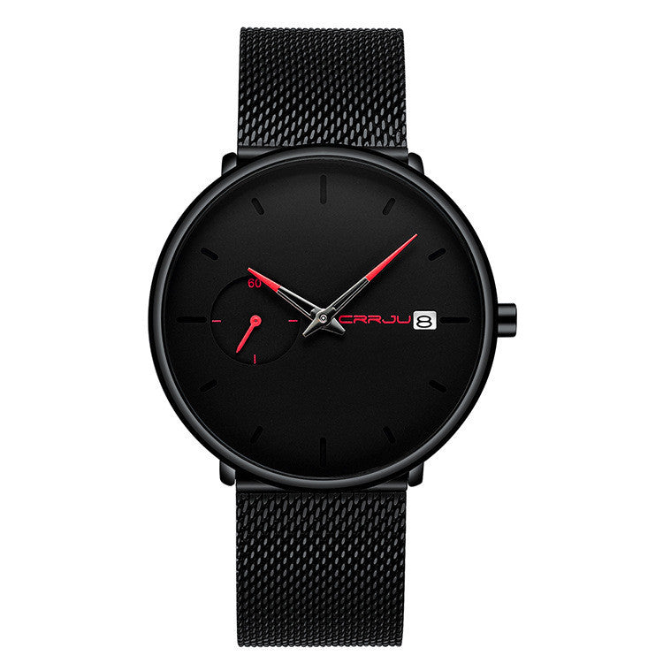 Men's Minimalist Analog Quartz Date Bracelet Watch