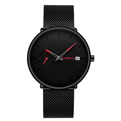 Men's Minimalist Analog Quartz Date Bracelet Watch