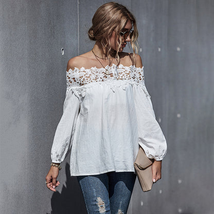 One-shoulder Puff Sleeve French Top