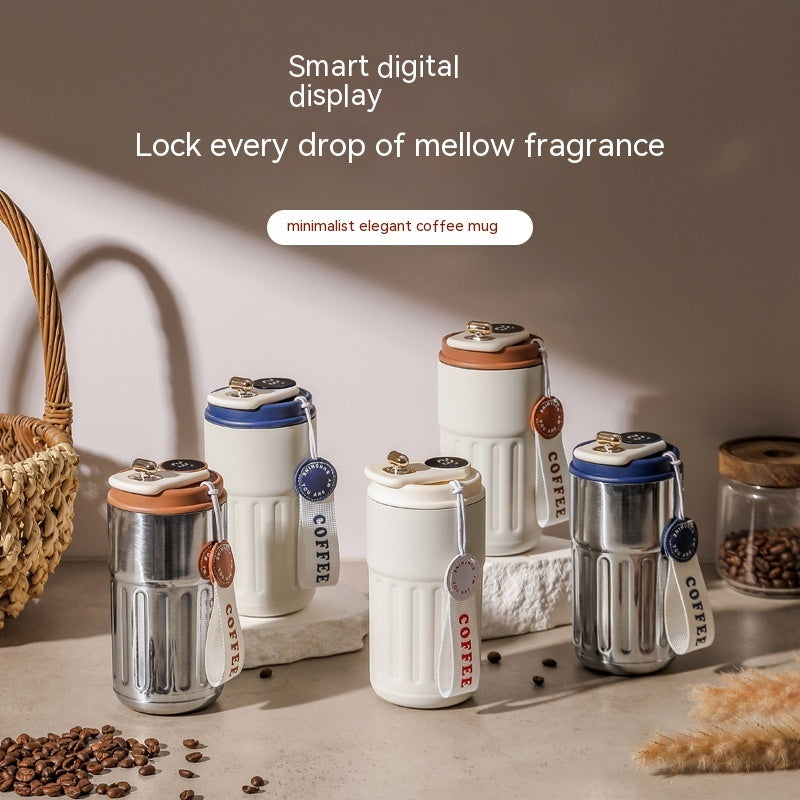 Smart Digital Thermal Bottle Portable Coffee Mug Stainless Steel Water Bottle