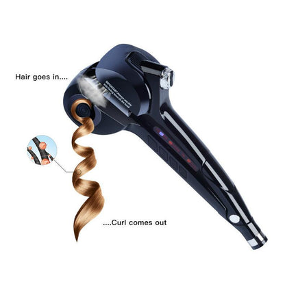 Professional ceramic hair steam curling iron