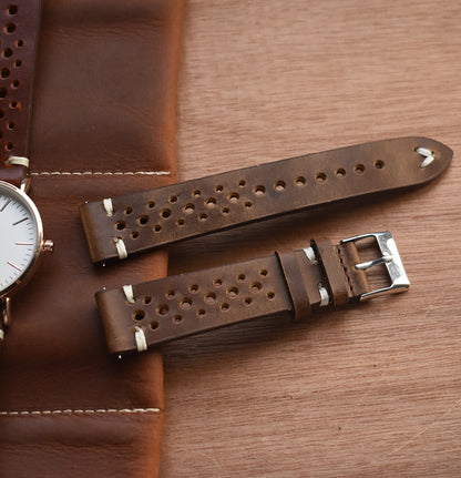 Leather strap Crazy horse leather handmade strap