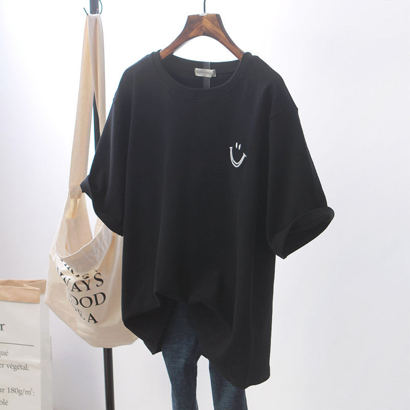 White Loose Short-sleeved T-Shirt