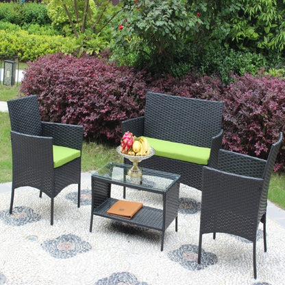 4PC Rattan Patio Furniture Set Outdoor