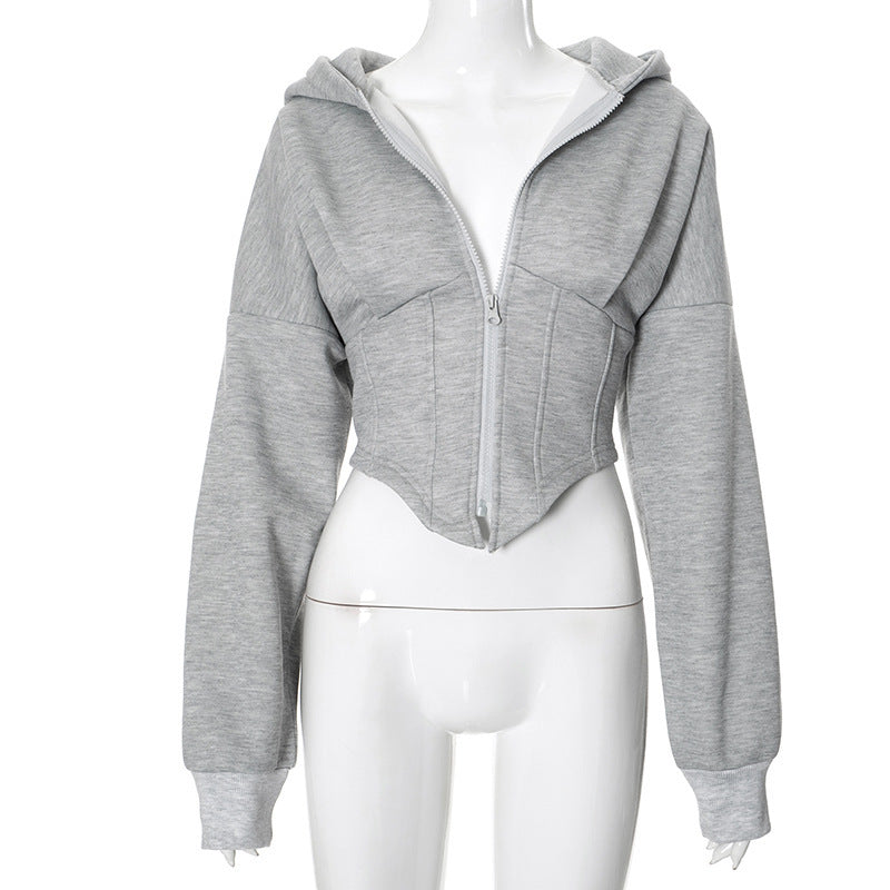 Zipper Hoodie Cardigan Y2K Ins Fashion Street Long Sleeve