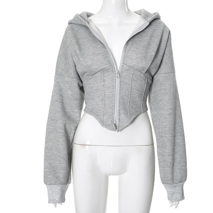 Zipper Hoodie Cardigan Y2K Ins Fashion Street Long Sleeve