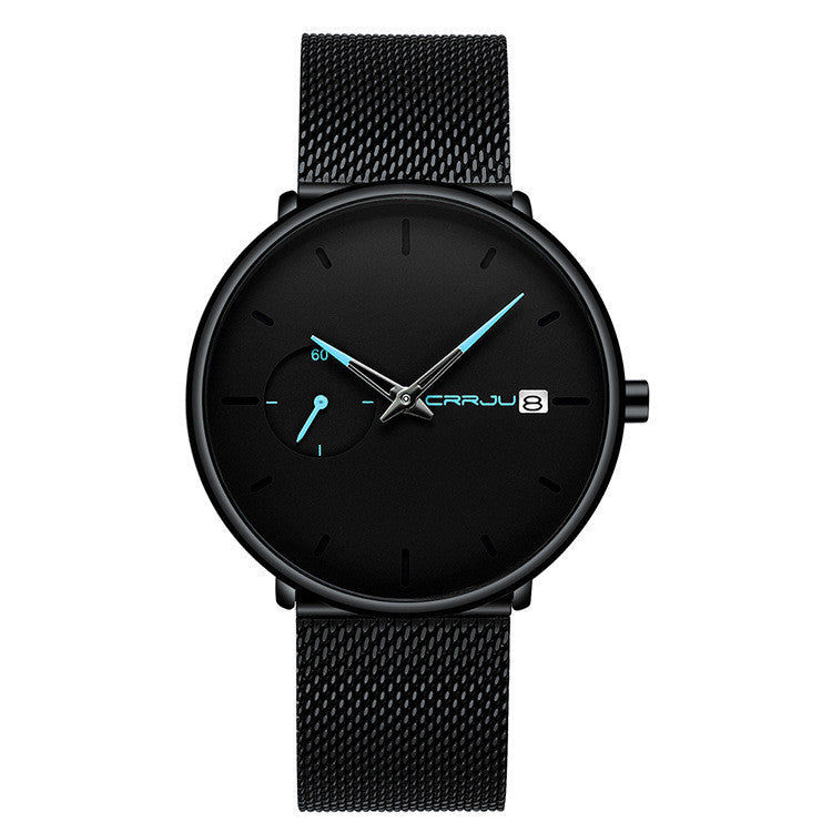 Men's Minimalist Analog Quartz Date Bracelet Watch