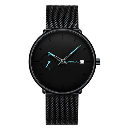 Men's Minimalist Analog Quartz Date Bracelet Watch
