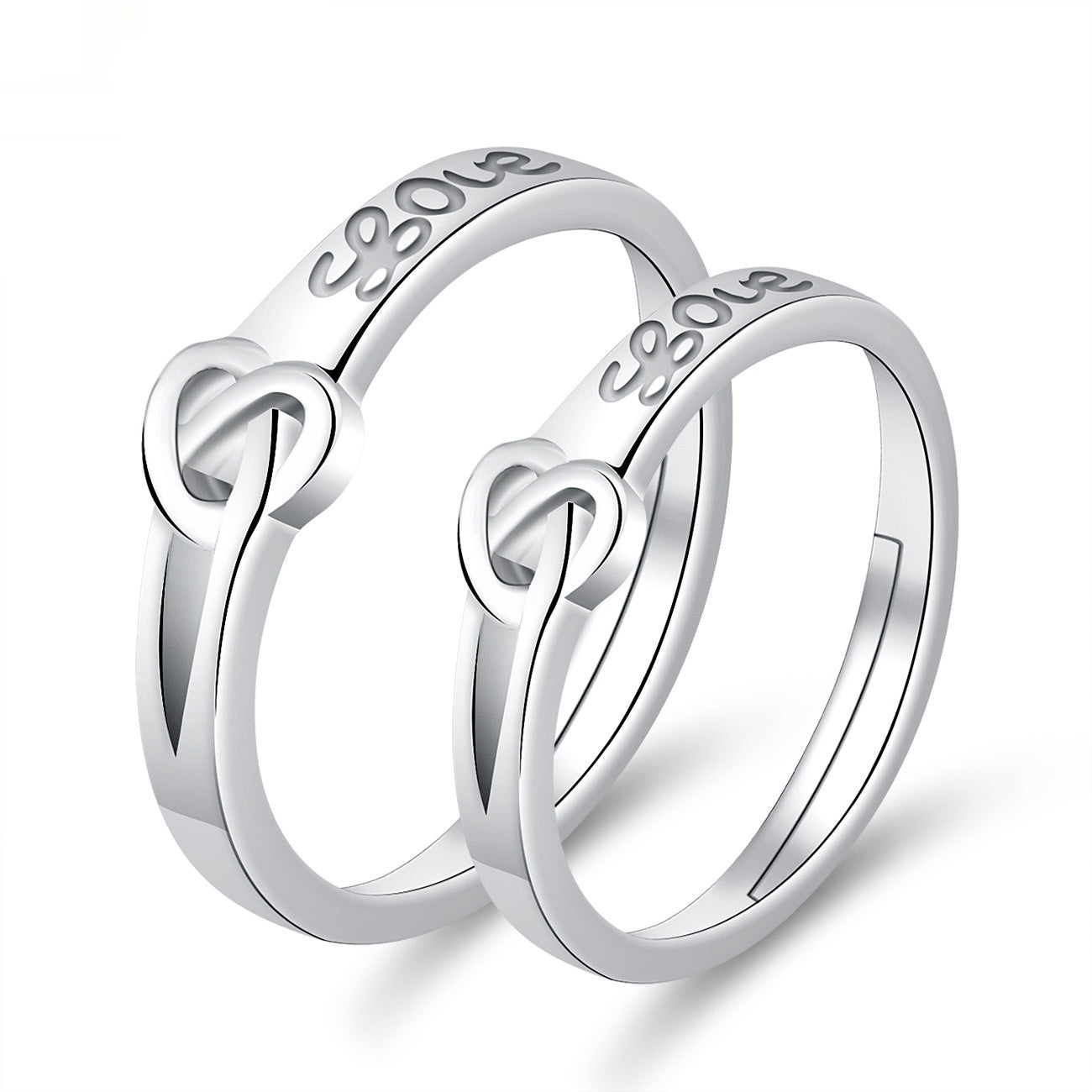 Moissanite Engagement Couple Rings