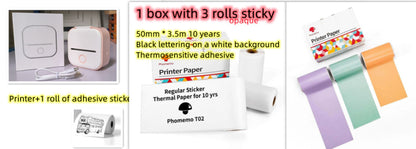 Portable Mini Thermal Label Printer Home Photo Printer Student Wrong Question Printer Bluetooth-compatible