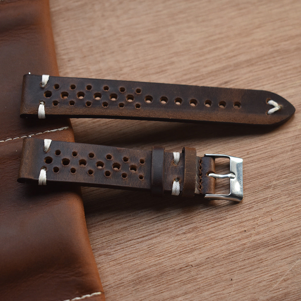 Leather strap Crazy horse leather handmade strap