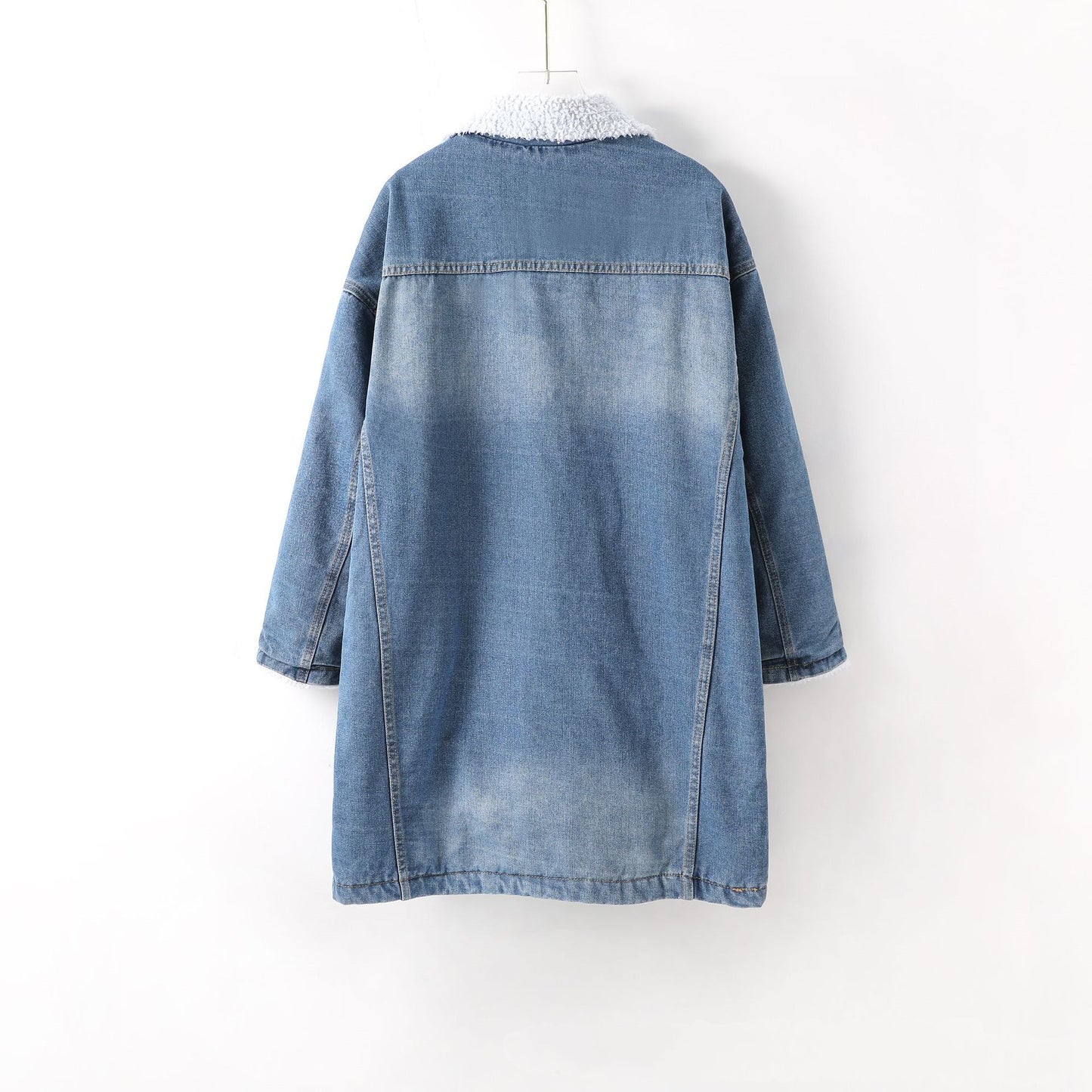 Vangull Fur Warm Winter Denim Jacket