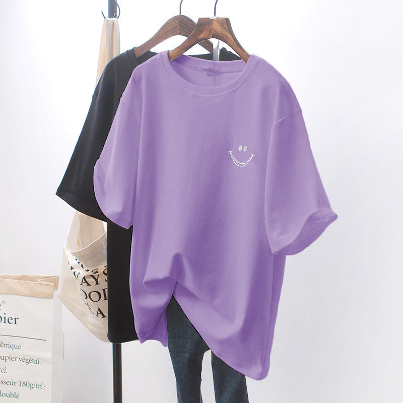 White Loose Short-sleeved T-Shirt