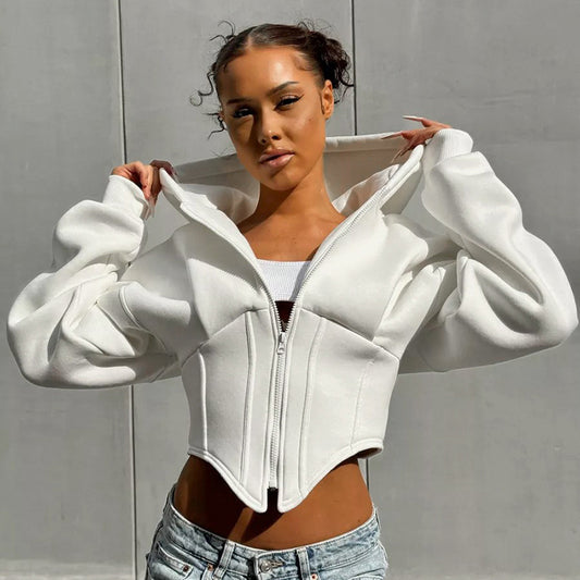 Zipper Hoodie Cardigan Y2K Ins Fashion Street Long Sleeve