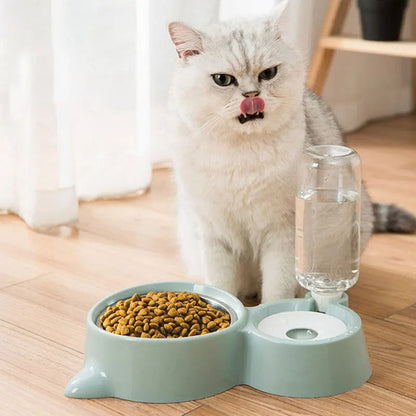 Cat Bowl Fountain Automatic Food Water Feeder