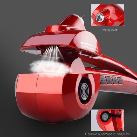 Professional ceramic hair steam curling iron