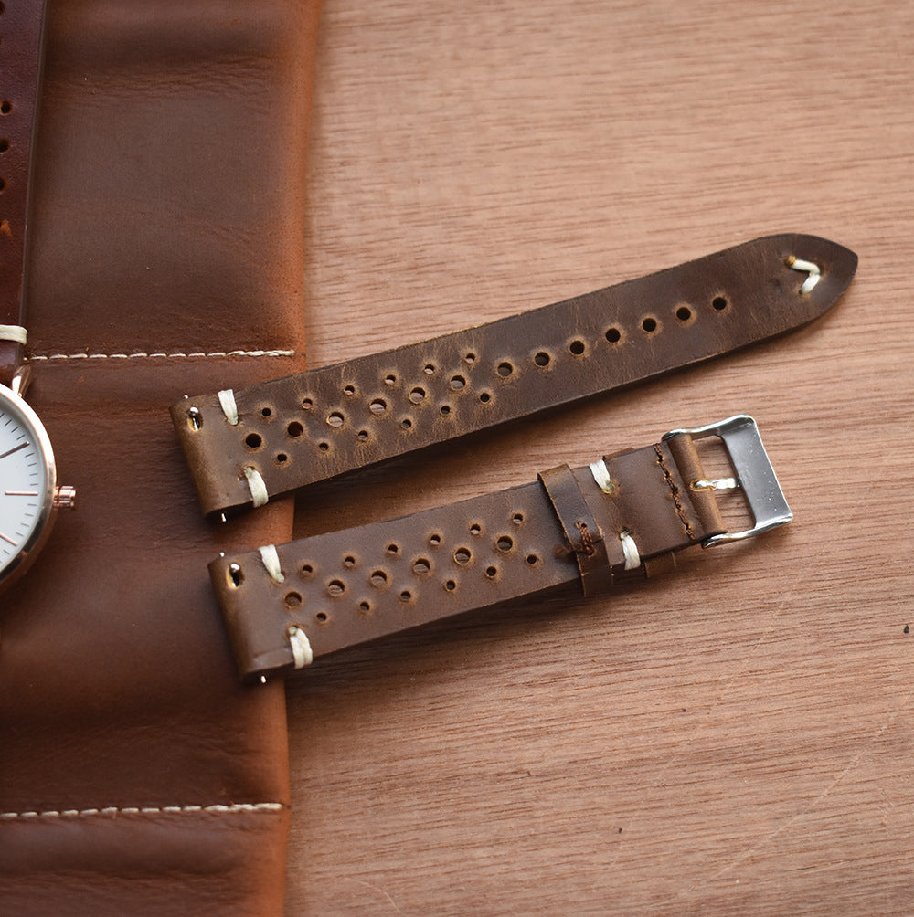 Leather strap Crazy horse leather handmade strap