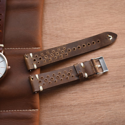 Leather strap Crazy horse leather handmade strap