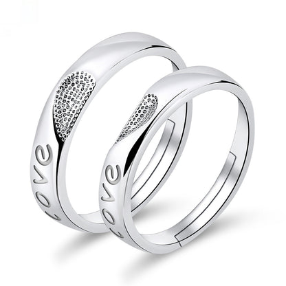 Moissanite Engagement Couple Rings
