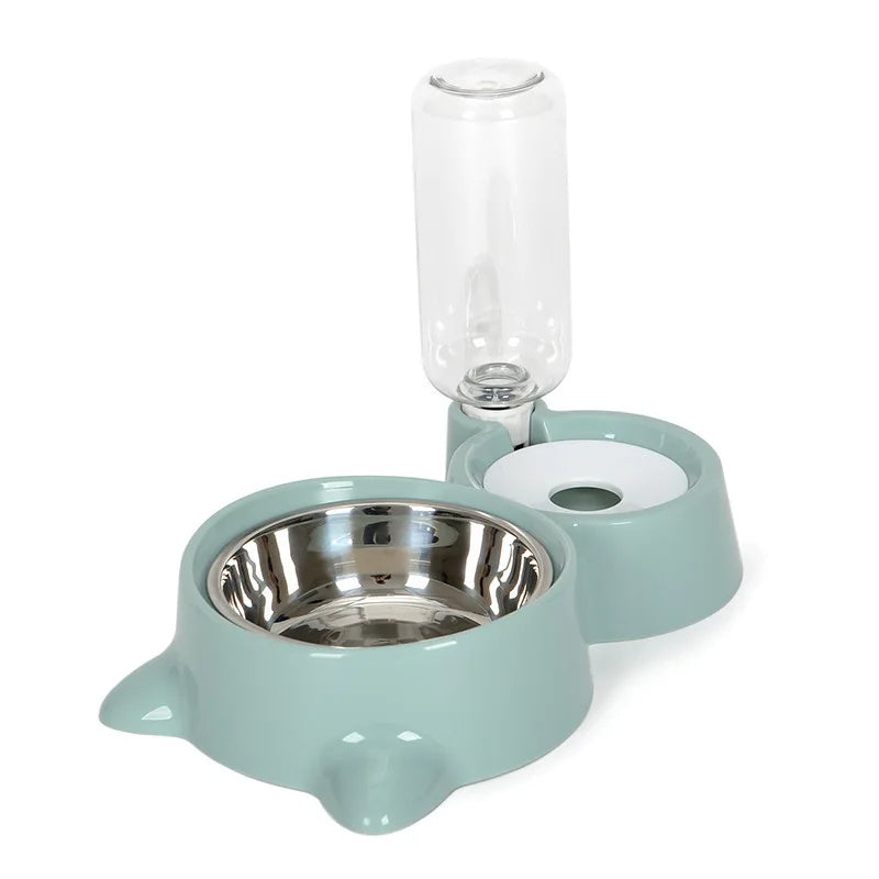 Cat Bowl Fountain Automatic Food Water Feeder
