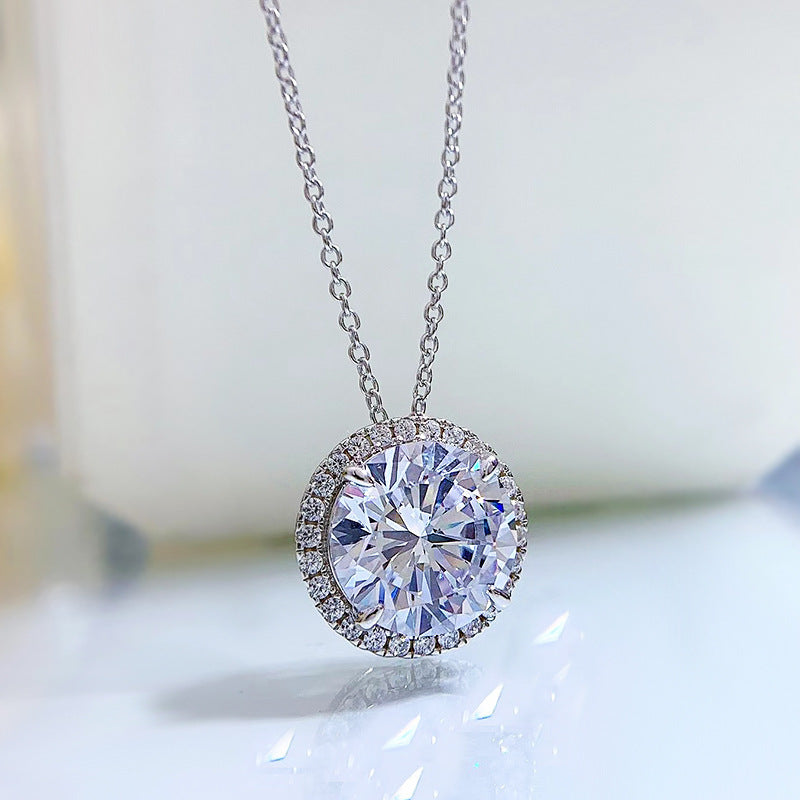 New White Diamond Pendant For Women