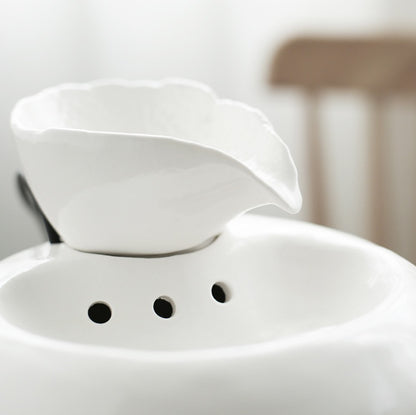 Ceramic Automatic Cat Leaf Water Dispenser