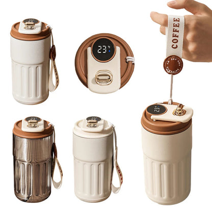 Smart Digital Thermal Bottle Portable Coffee Mug Stainless Steel Water Bottle