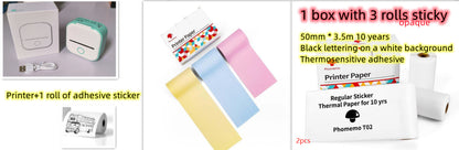 Portable Mini Thermal Label Printer Home Photo Printer Student Wrong Question Printer Bluetooth-compatible