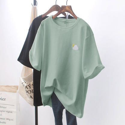 White Loose Short-sleeved T-Shirt