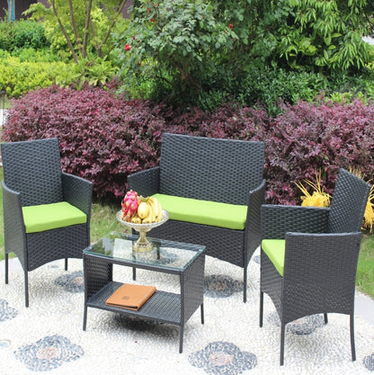 4PC Rattan Patio Furniture Set Outdoor