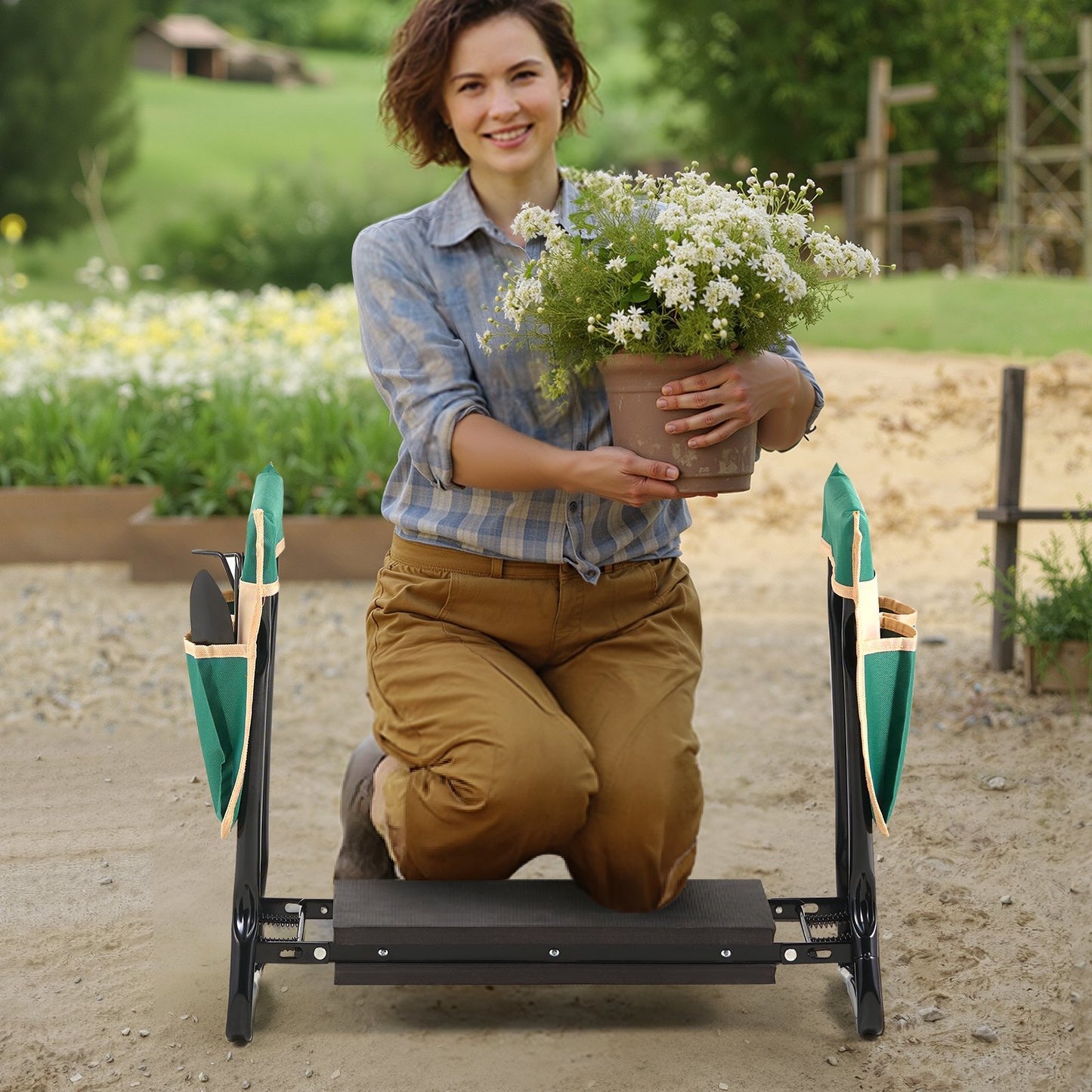 Garden Kneeler And Seat EVA Pad Folding
