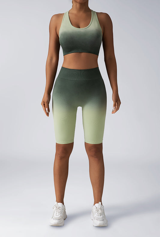 Seamless Sport Bra High Waist Yoga Leggings Sets