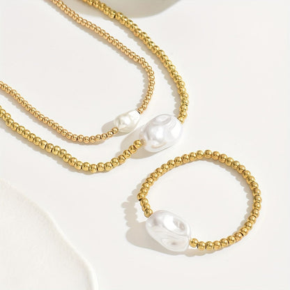 Gold Electroplated Layered Jewelry Set,