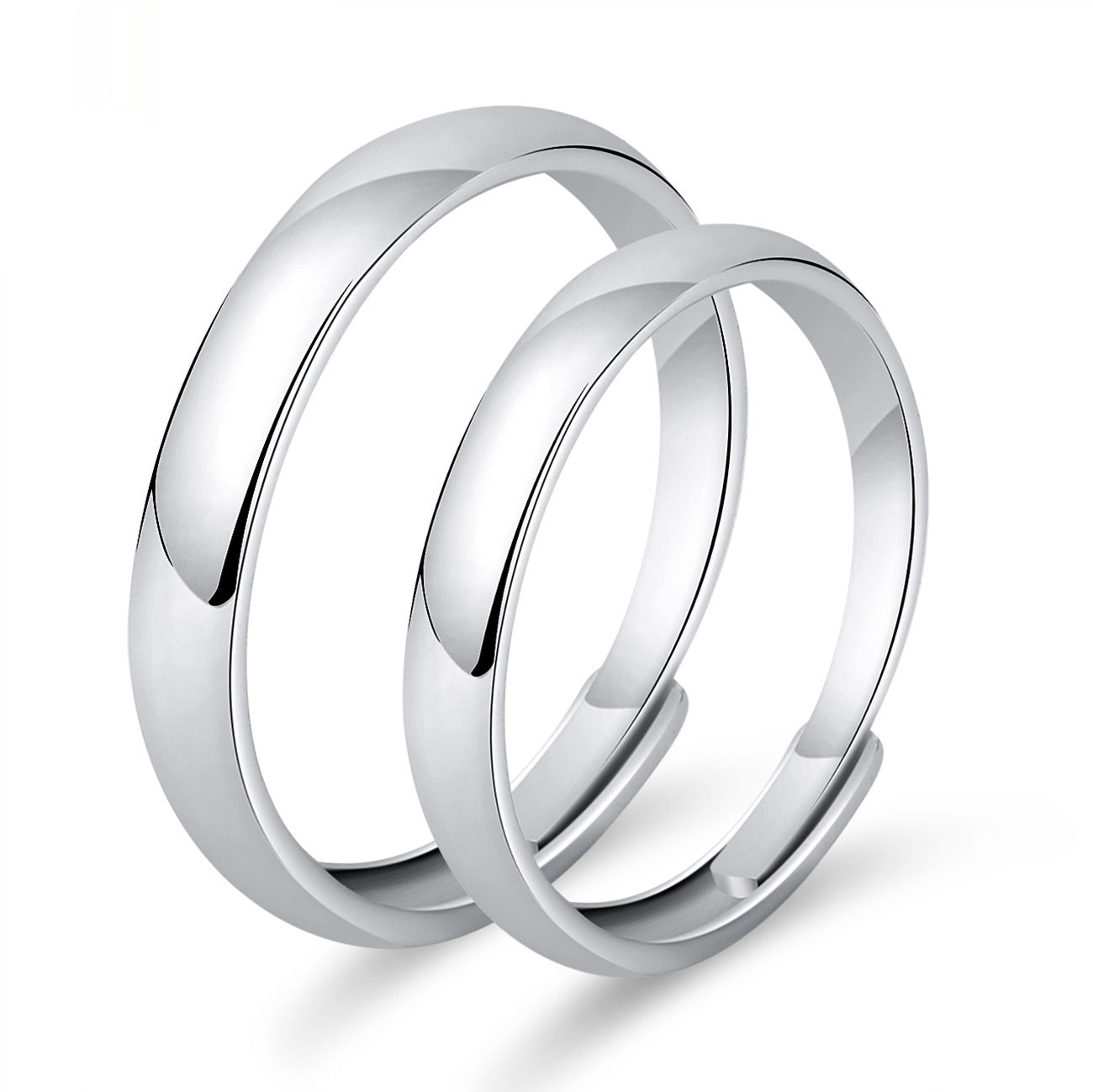 Moissanite Engagement Couple Rings