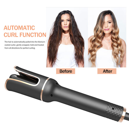 Black Automatic Spiral Electric Iron Curling