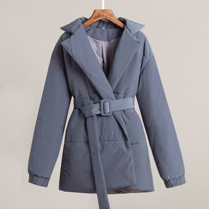 New Thickened Slimming Cinched Cotton-padded Coat