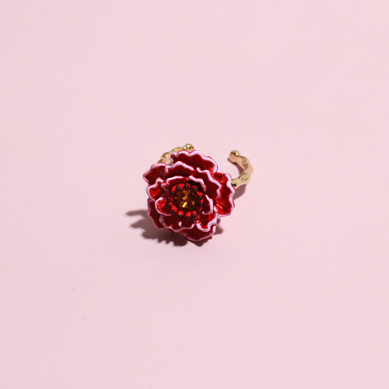 Grape Manor Peach Flower Ring