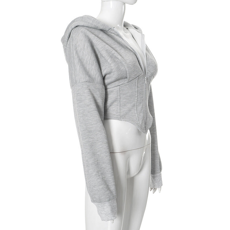Zipper Hoodie Cardigan Y2K Ins Fashion Street Long Sleeve